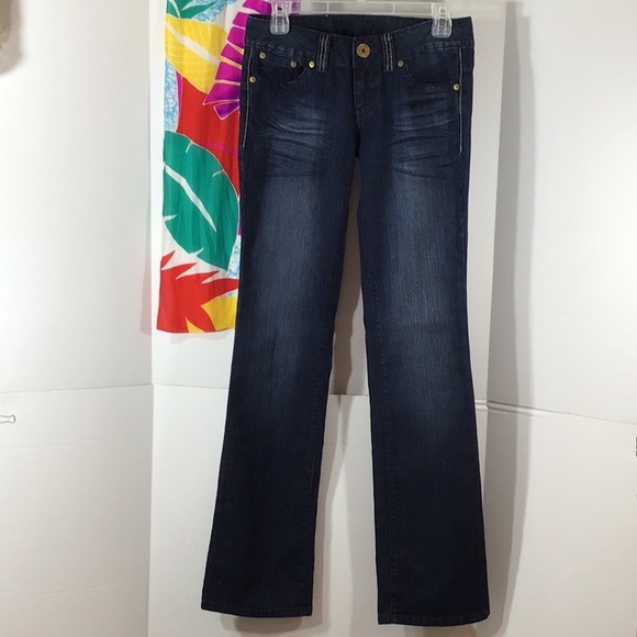 Guess dark blue bootcut jeans 27 - Picture 7 of 8